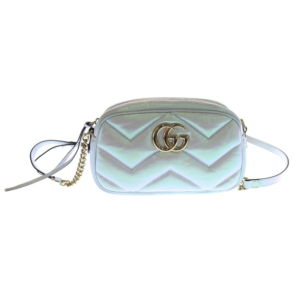GUCCI (グッチ) GGマーモント スモール カメラバッグ メタリック