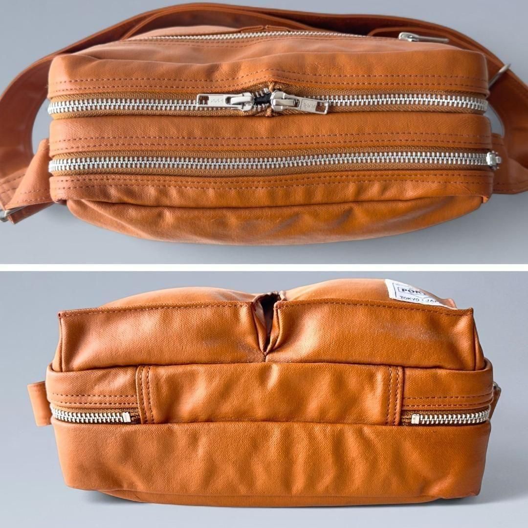 ✨極美品✨️ポーター フリースタイル ショルダーバッグ キャメル 2層式 カメラ 美品✨ポーター フリースタイル 2層式 ショルダーバッグ