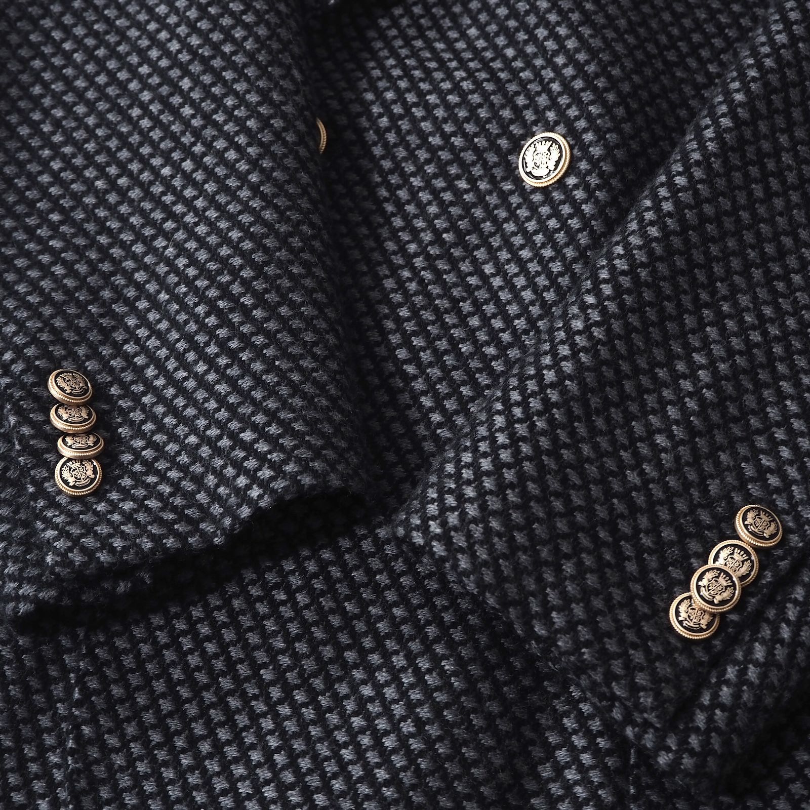 △美品 フィナモレ Finamore 金ボタン ダブルブレスト ジャケット 46 