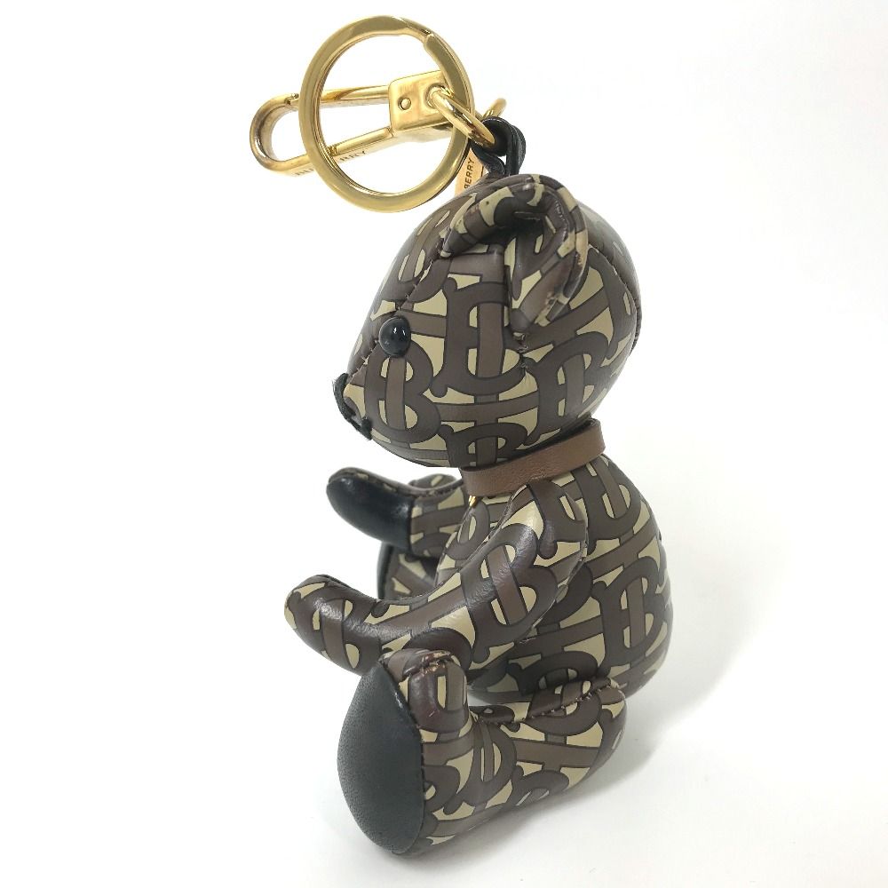 美品✨　バーバリー　TB柄　トーマスベアー　レザー　キーホルダー BURBERRY バーバリー キーホルダー TB トーマスベア レザー