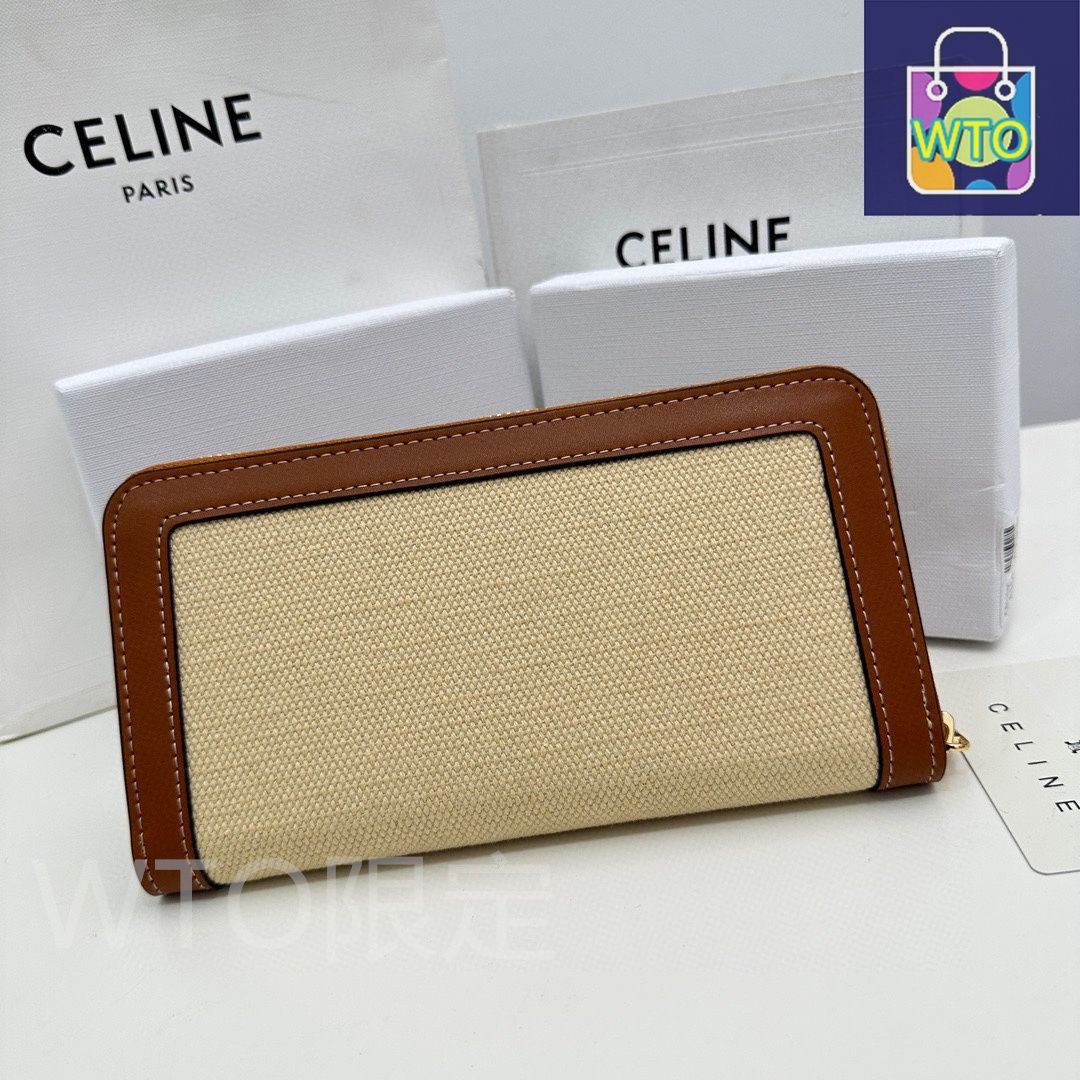 今日特価】Celine セリーヌ トリオンフ キュイル 大ジッパー財布