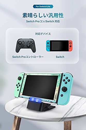 ブラック 【最新HDMI出力・4K1080p対応】Switch OLED/Switchドック