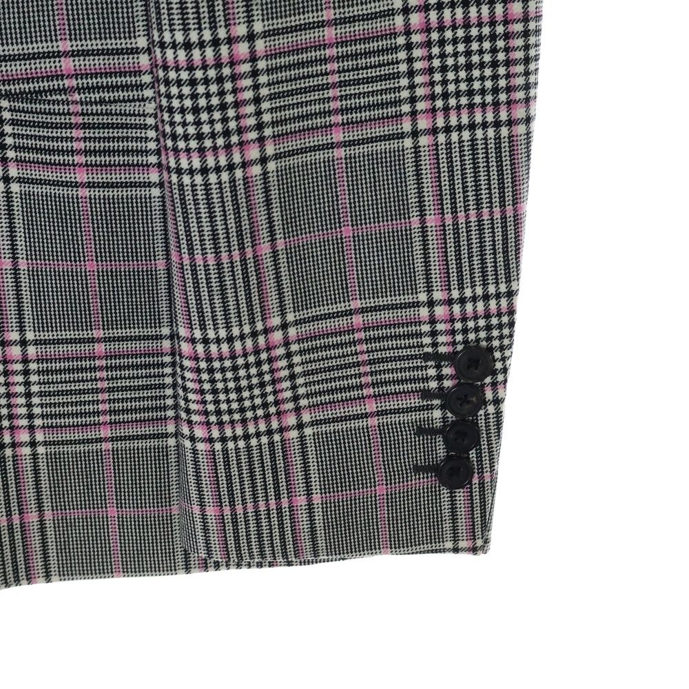 アレキサンダーマックィーン 13SSシルクウールグレンチェックジレ44 ベスト Alexander McQueen (アレキサンダーマックイーン) 19AW ガン