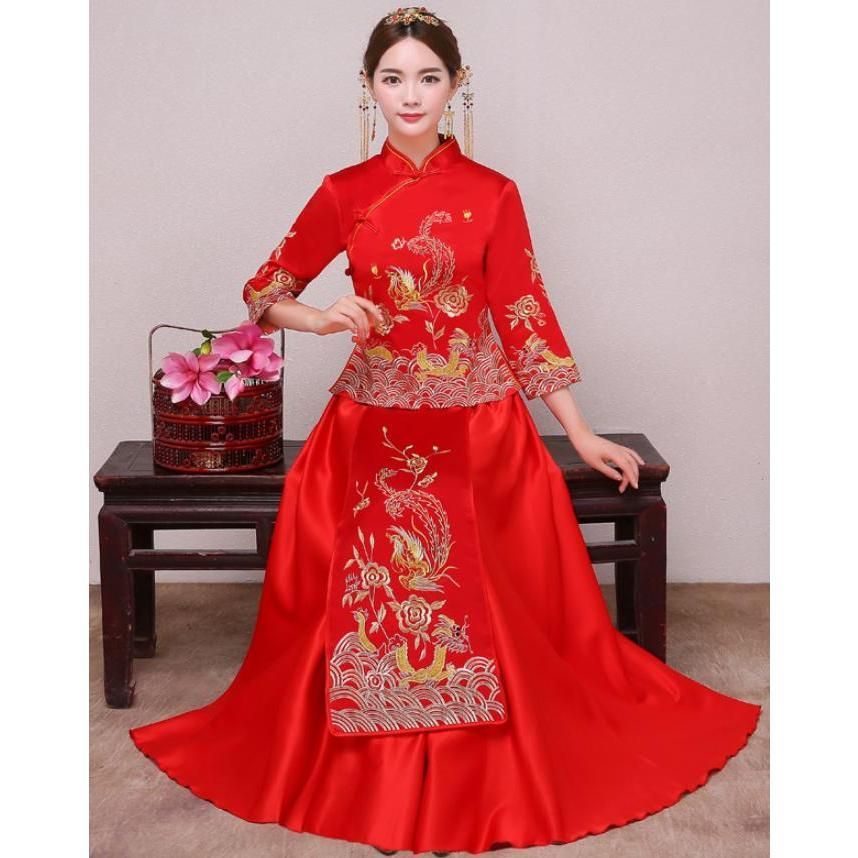 可愛いお花嫁ドレス 漢服?唐装