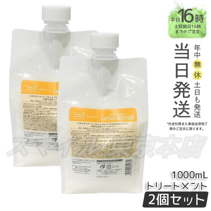 正規品 2個セット LEBEL ジオスタンダード スキャルプ＆ヘア カプセルモイスチャー 1000mL ルベル