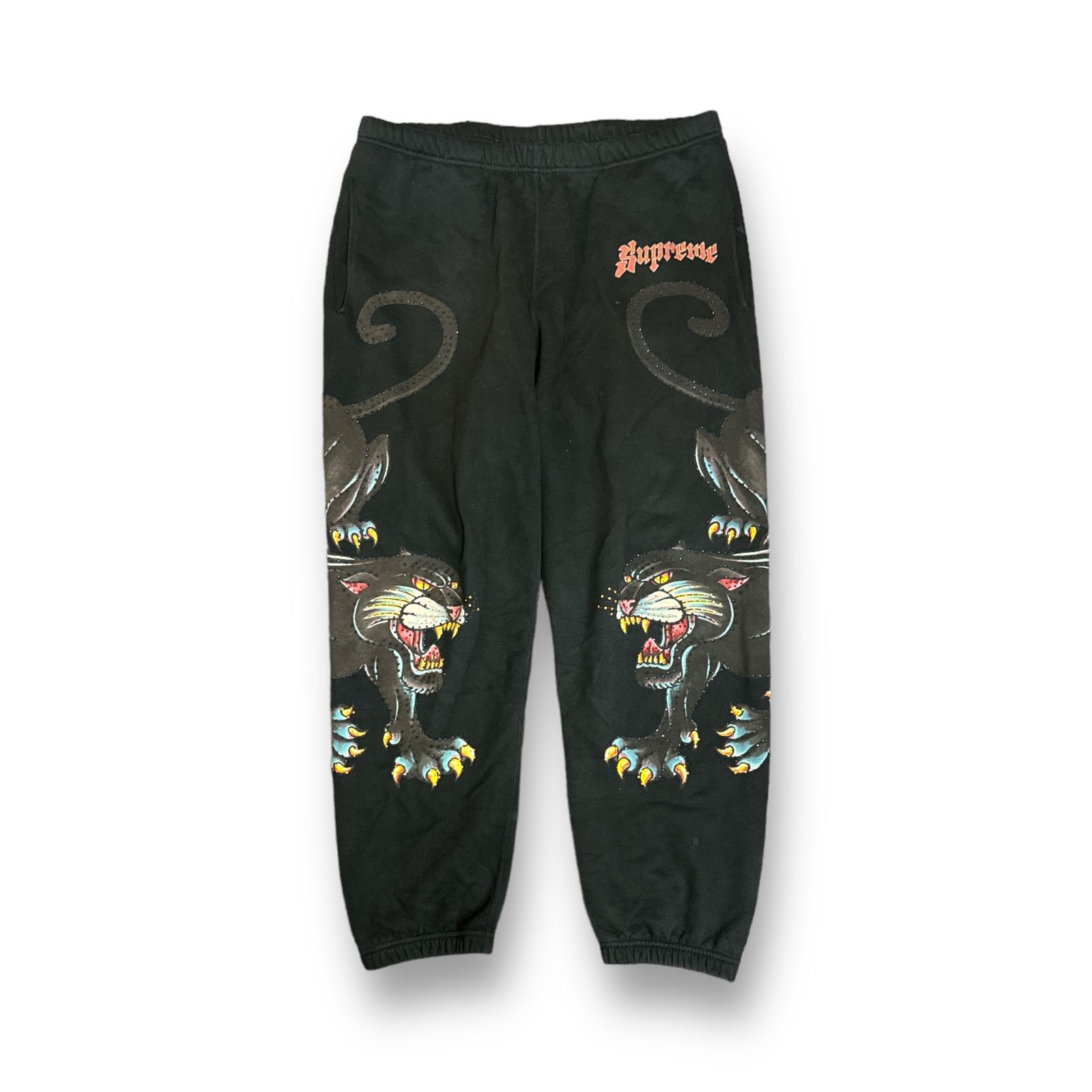 国内正規 Supreme 21SS Panther Sweatpant パンサー スウェットパンツ ラインストーン シュプリーム ブラック M  70864A3 - メルカリ