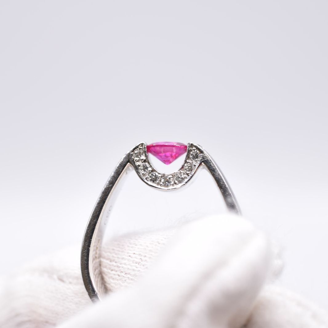 希少】Pt900 ルビー・ダイヤモンドリング R:0.5ct D:0.18ct - メルカリ