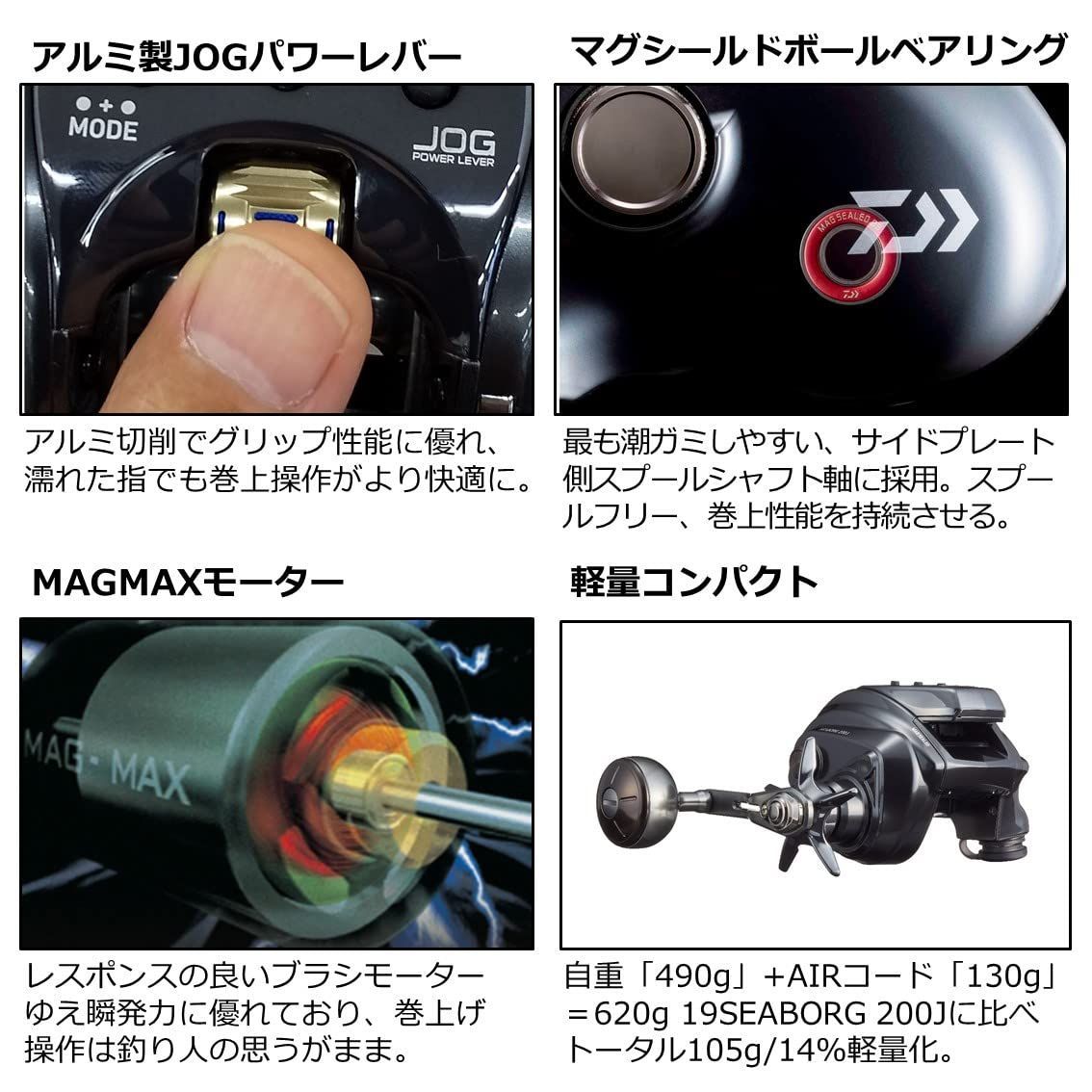 ダイワ(DAIWA) 電動リール シーボーグ(SEABORG) 200J L 右 左ハンドル