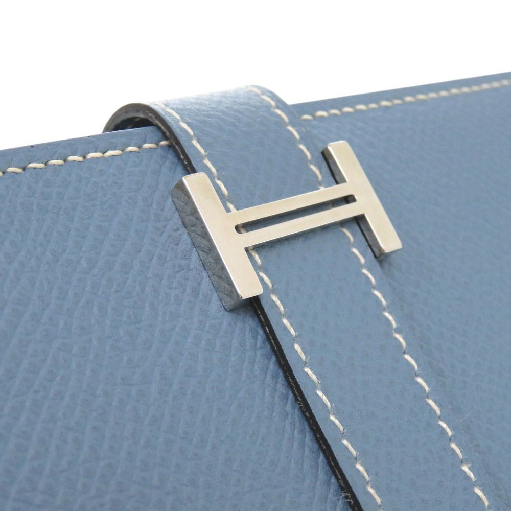 美品 エルメス ベアンスフレ ブルージーン ヴォーエプソン □L刻印  