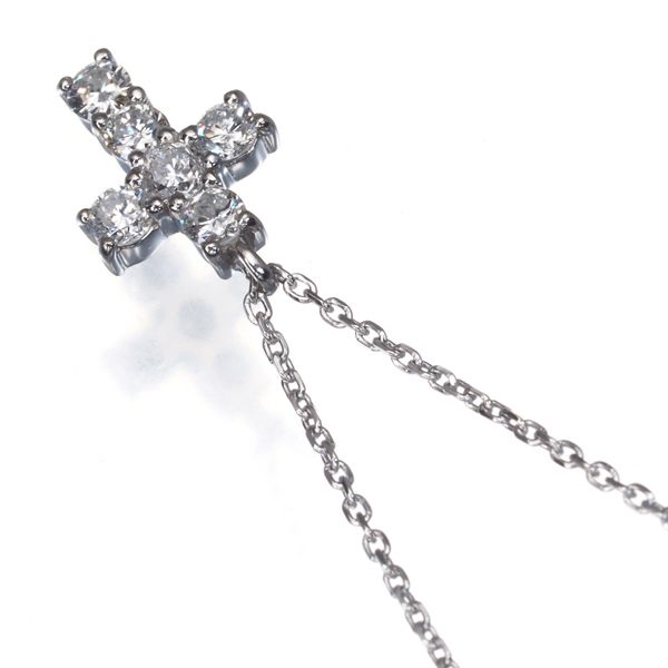 ヴァンドーム ネックレス ダイヤ 0.30ct クロス Pt900/Pt850 BLJ 0.30