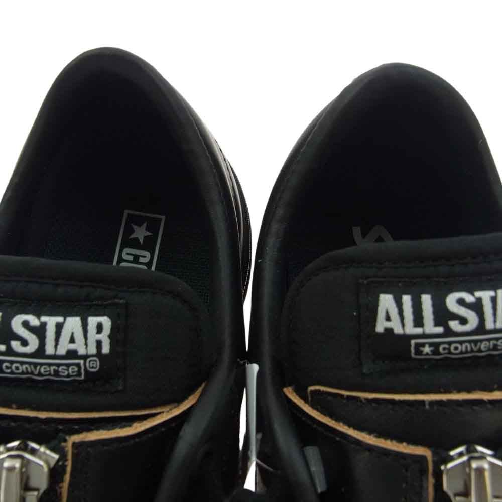 CONVERSE コンバース × Schott ショット ONE STAR Z Schott ワンスター Z Wネーム レザー ローカット スニーカー ブラック系 25.5cm【極上美品】【中古】