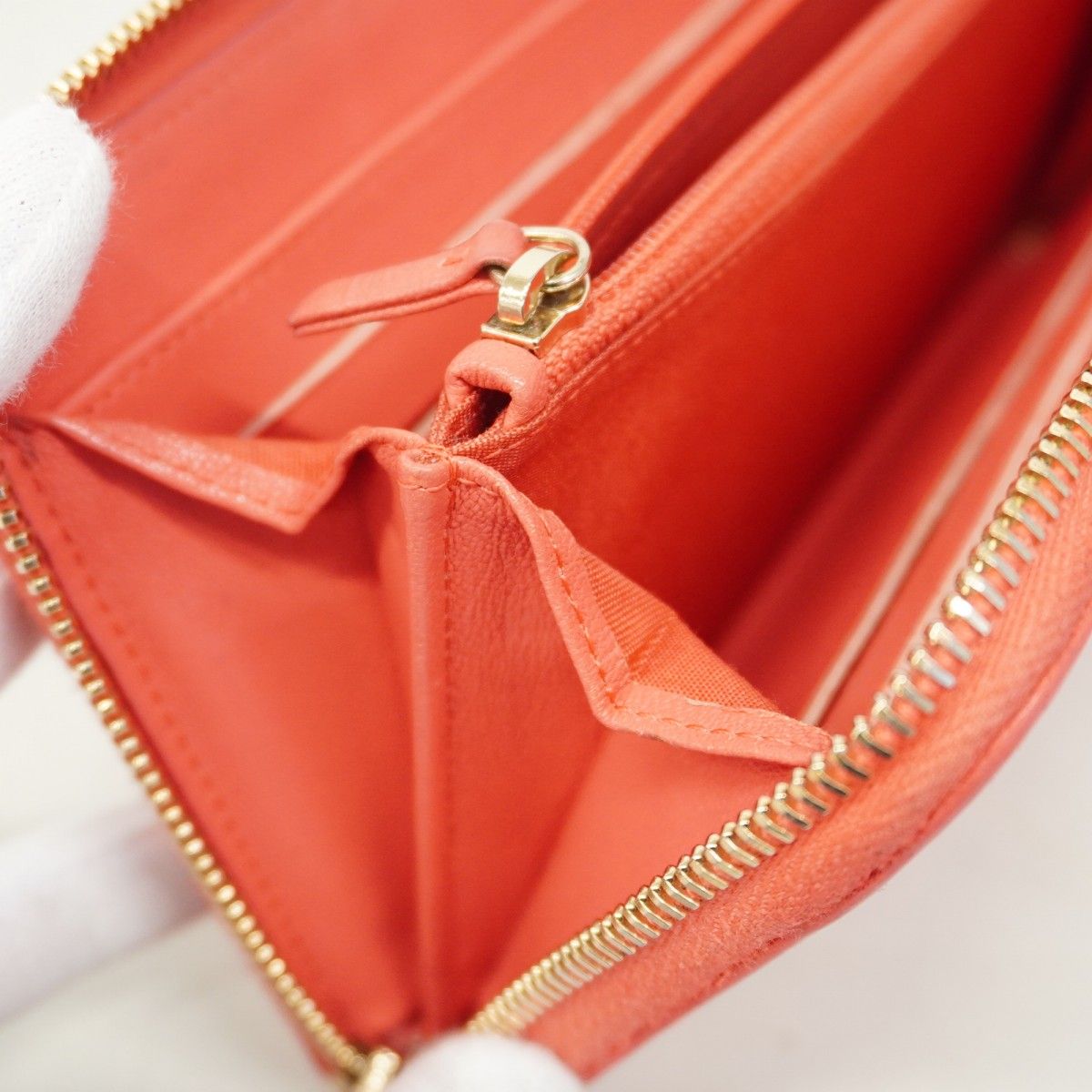 Vステッチ ラムスキン