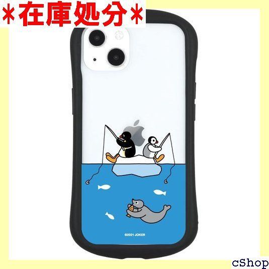 グルマンディーズ ピングー iPhone13 mini/12 mini 5.4インチ 対応 ハイブリッドクリアケース 釣り PG-78B 838