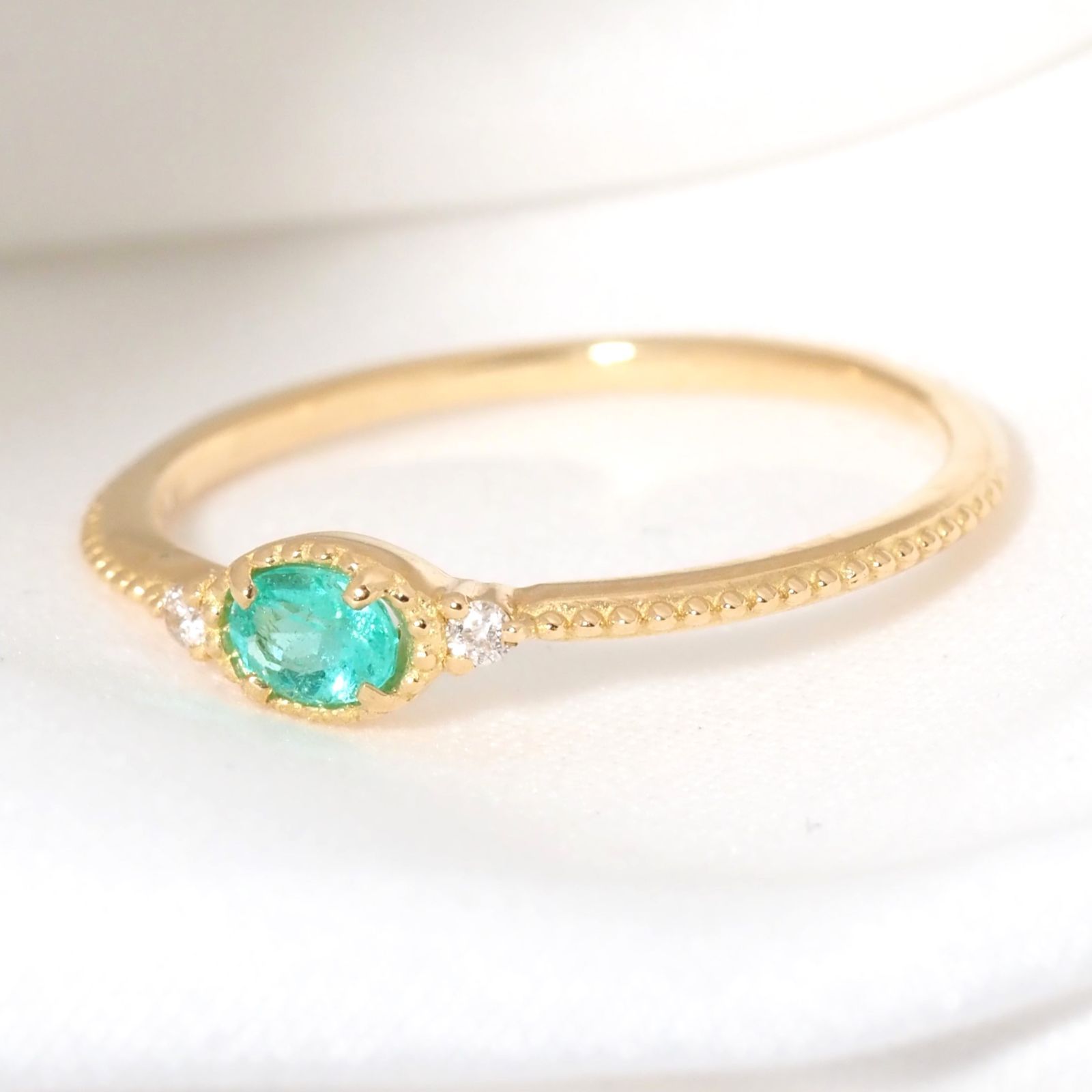 Cu3.68%パライバトルマリン0.132カラットリング