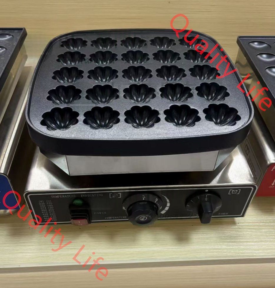 電気 花のベビーカステラ ケーキ ワッフルメーカー 25ピース 単相 1 0０V|業務用|飲食店|店舗用品