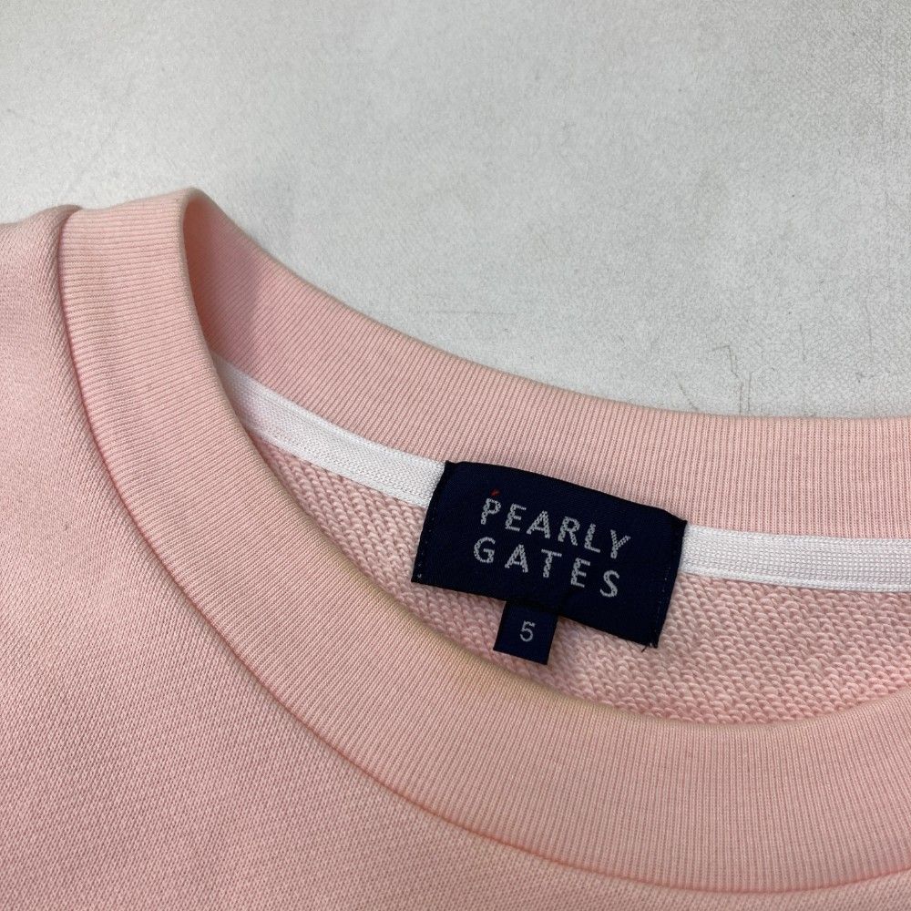 PEARLY GATES ピンク　トレーナー サイズ5 サイズ：5 PEARLY GATES パーリーゲイツ スウェット 長袖トレーナー