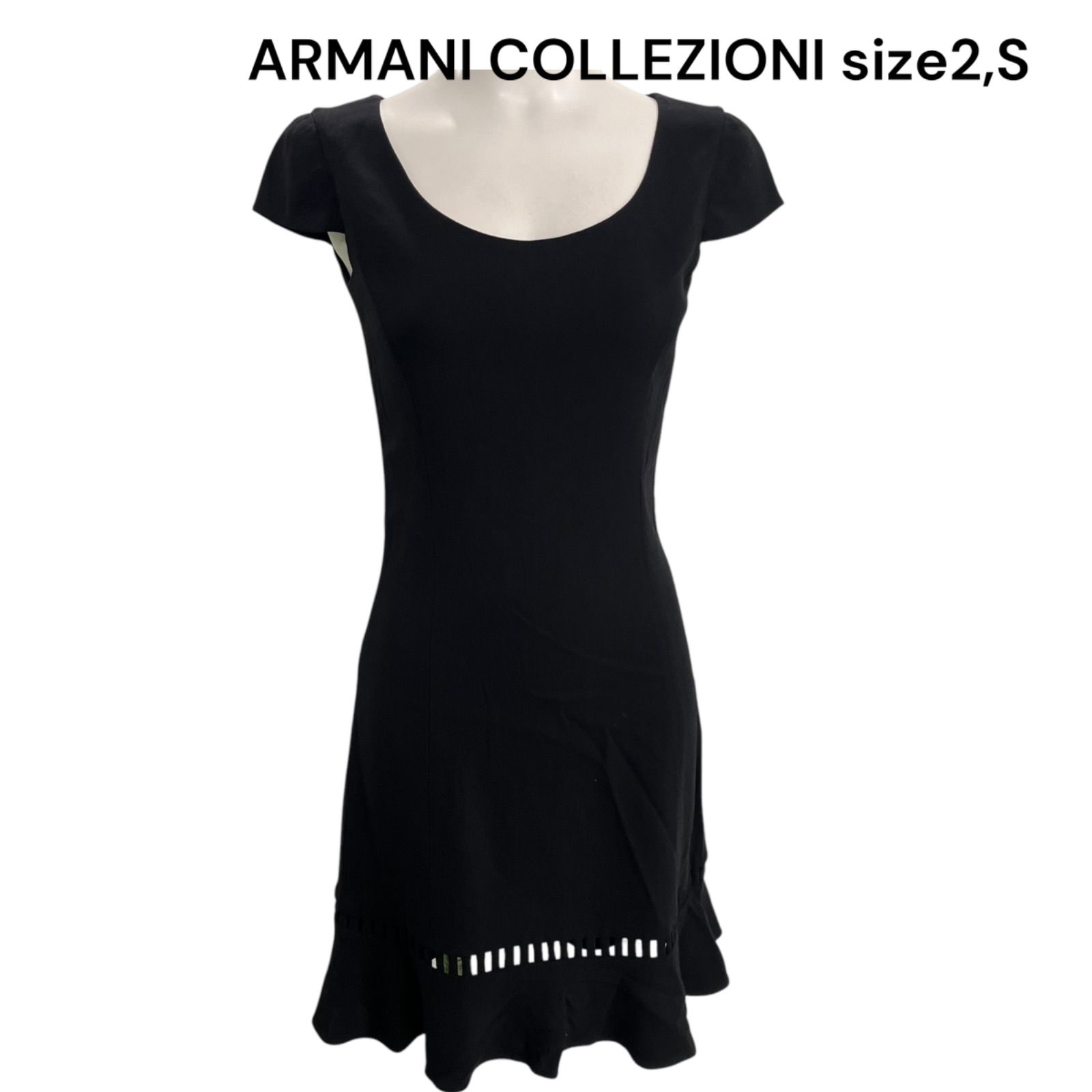 アルマーニ コレツォーニ ARMANI COLLEZIONI ブラック ワンピース 2 S レディース S5P522