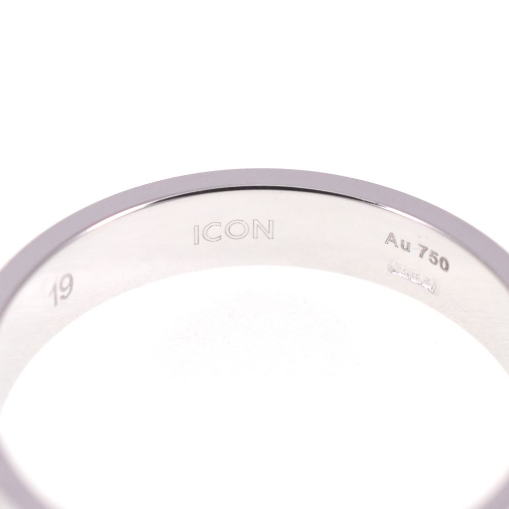 グッチ GUCCI アイコン リング サイズ59 JP19 K18WG メンズ 箱 袋付き S 139284