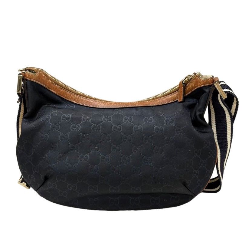 グッチ　GUCCI ハンドバッグ　ネイビー GUCCI グッチ ショルダーバッグ 181092 ネイビー キャンバス