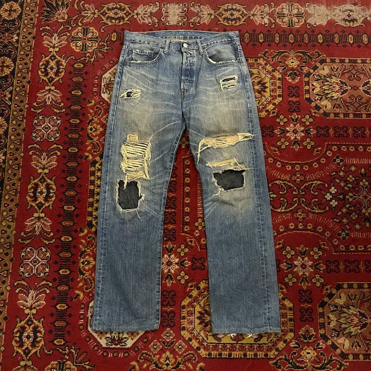 00s LEVI'S(リーバイス) 501 ダメージ デニム パンツ