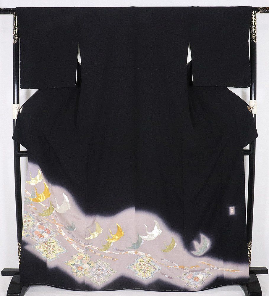 平和屋本店□希少 皇室献上作家 野村静枝 佐賀錦 色留袖 駒刺繍