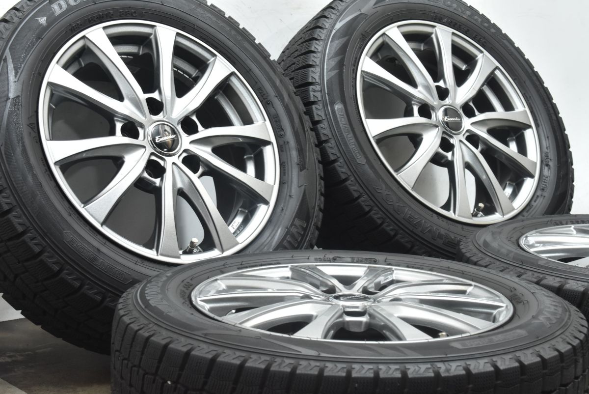 バリ溝 スタッドレス エクシーダー 15in 6J 43 PCD114.3 ダンロップ ウィンターマックス WM02 185 65R15 GT系 GB5 6 フリード 等に