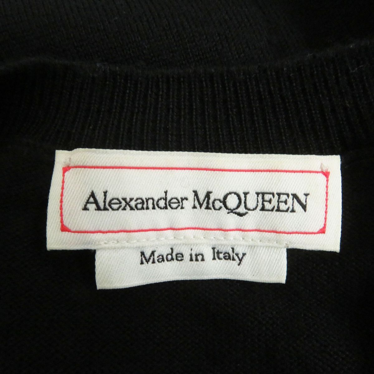 美品□2019年製 Alexander McQueen/アレキサンダーマックイーン 626440 ウール100％ 長袖 スカルニット/セーター 黒 S  イタリア製 正規品 - メルカリ