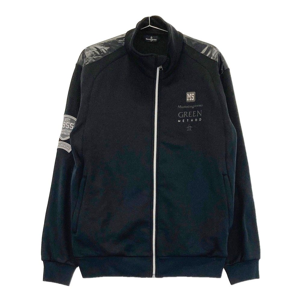 サイズ：LL MUNSING WEAR マンシングウェア  裏起毛 スウェット ジップジャケット  ブラック系 [240101368702] ゴルフウェア メンズ ストスト