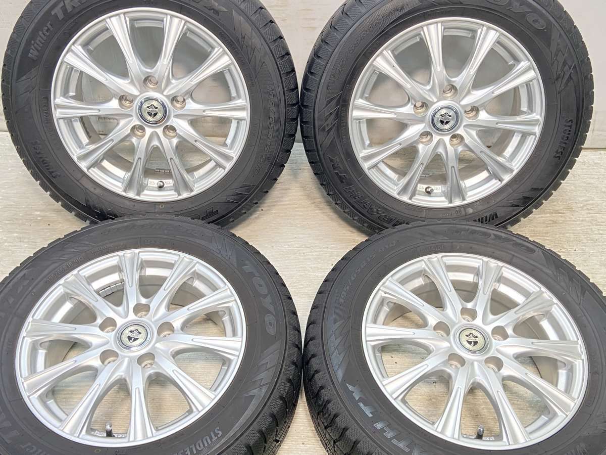 195/65R15  nトーヨータイヤ ウィンタートランパス TX n　 ジョーカー n15x6.0 43 114.3-5穴 n中古タイヤ スタッドレスタイヤ ホイールセット 4本セットn w15240528020