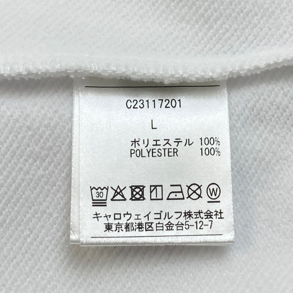 サイズ：L CALLAWAY キャロウェイ  フロントロゴ クルーネック長袖Tシャツ  ホワイト系 [240101415263] ゴルフウェア レディース ストスト サイズ：L CALLAWAY キャロウェイ フロントロゴ クルーネック
