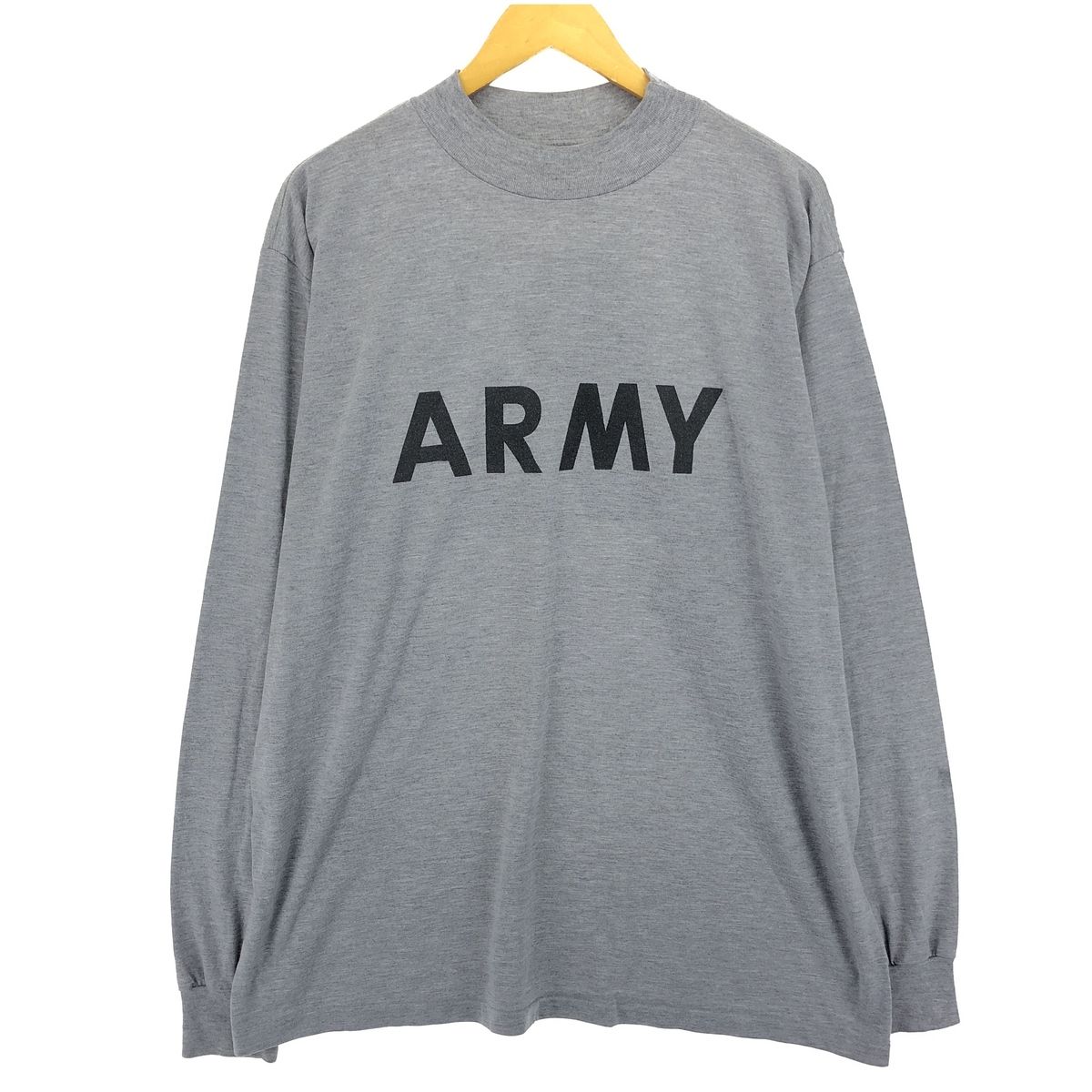 古着 00年代 U.S.ARMY IPFU モックネック プリント ロングTシャツ ロンT USA製 メンズXL相当/eaa432540