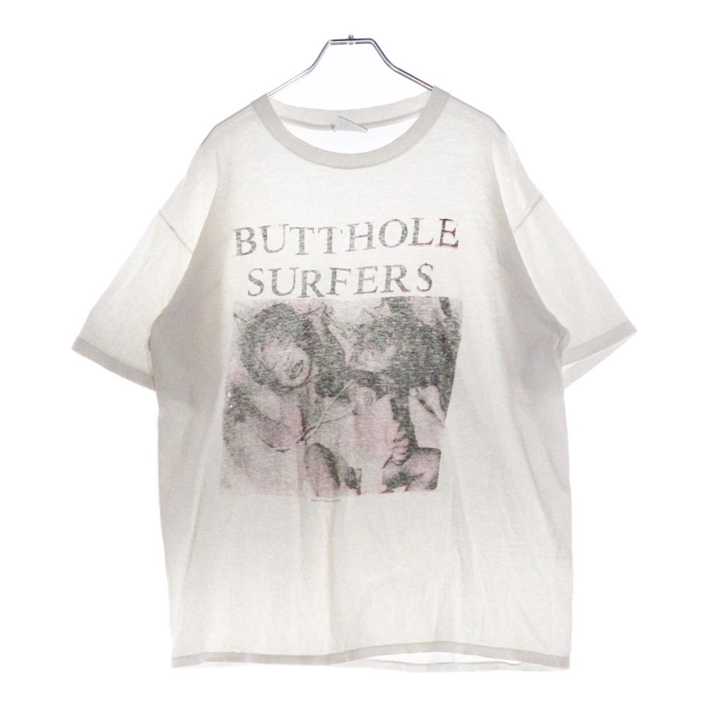 セール，100%新品 VINTAGE (ヴィンテージ) 80-90S TERROR by DON ROCK BUTTHOLE SURFERS バットホール サーファーズ フロントプリント半袖Tシャツ ホワイト Tシャツ