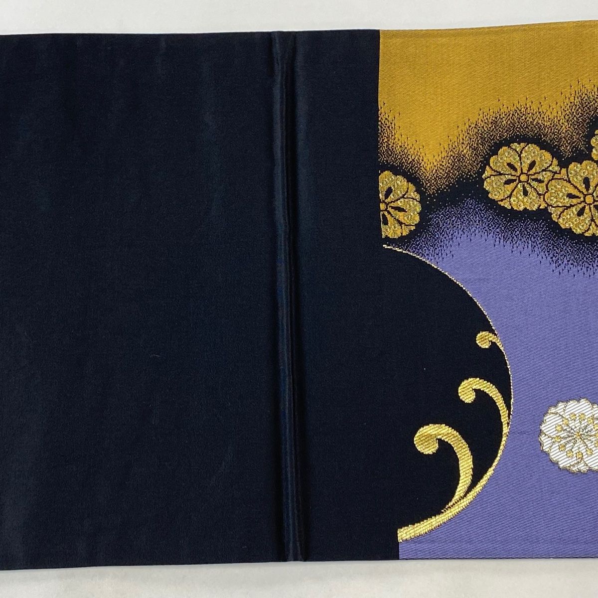袋帯 【超美品】 リバーシブル 六通 青 紫 桜 正絹 袋帯 秀品 桜 波頭 箔 青紫 六通 正絹 【中古】 - メルカリ