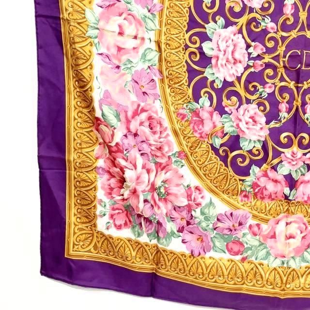 Christian Dior 花柄シルクスカーフ クリスチャンディオール Christian