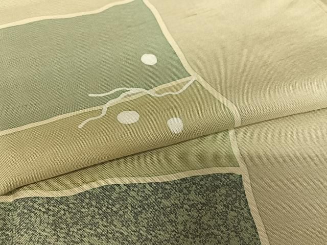 平和屋着物○上質な紬 市松文 正絹 逸品 CAAX5627gh