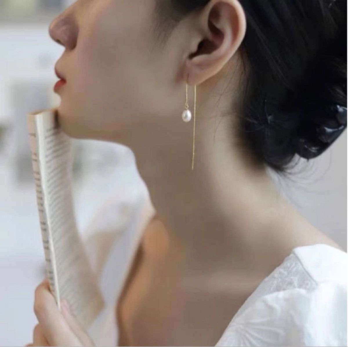 【みいちゃん!!】【0512】アメリカンピアス 淡水パール オイスター 片方】アメリカンピアス K10ホワイトゴールド 淡水パール