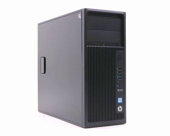 【特価】hp Z240 Tower Xeon E3-1225 v6 3.3GHz 16GB 256GB(SSD) DisplayPort x2/DVI-D出力 DVD-ROM Windows10 Pro 64bit 中古