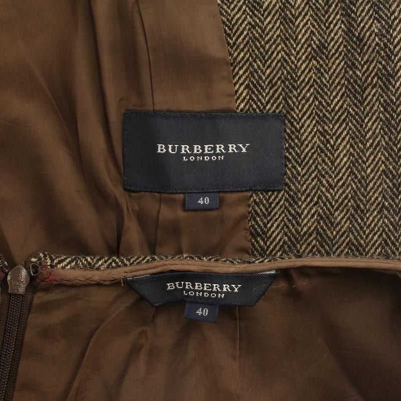 バーバリーロンドン Burberry LONDON ジャケット ブルゾン サイズ1 S ボルドー レディース ジップアップ/ニット/春・秋物 美品 バーバリー ロンドン BURBERRY LONDON スーツ セットアップ テーラード