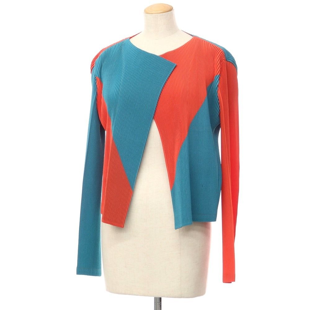 中古】イッセイミヤケ ISSEY MIYAKE 2023年春夏 プリーツ ノーカラー  