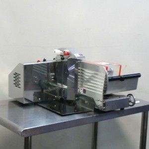 2009年製 フジシマ 業務用 1枚切 パン スライサー FK25 W430 100D5300H310mm 100V 100w 平刃195mm 24kg 手動