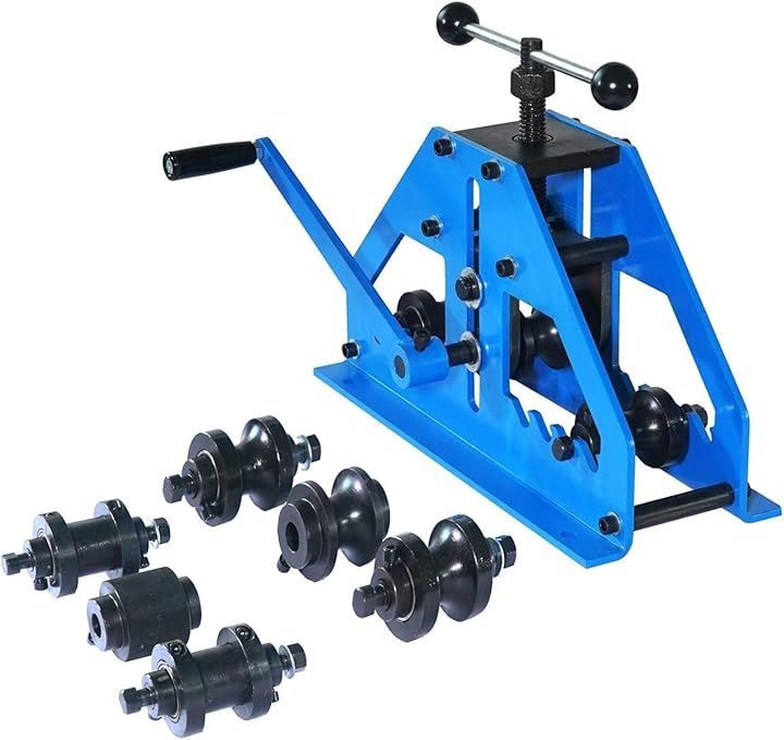 KASTFORCE KF5013 パイプローラーベンダー 丸 角パイプ対応 6種類のダイス付属 最大38mm 丸パイプ 40x32mm 手動ローリングベンダー