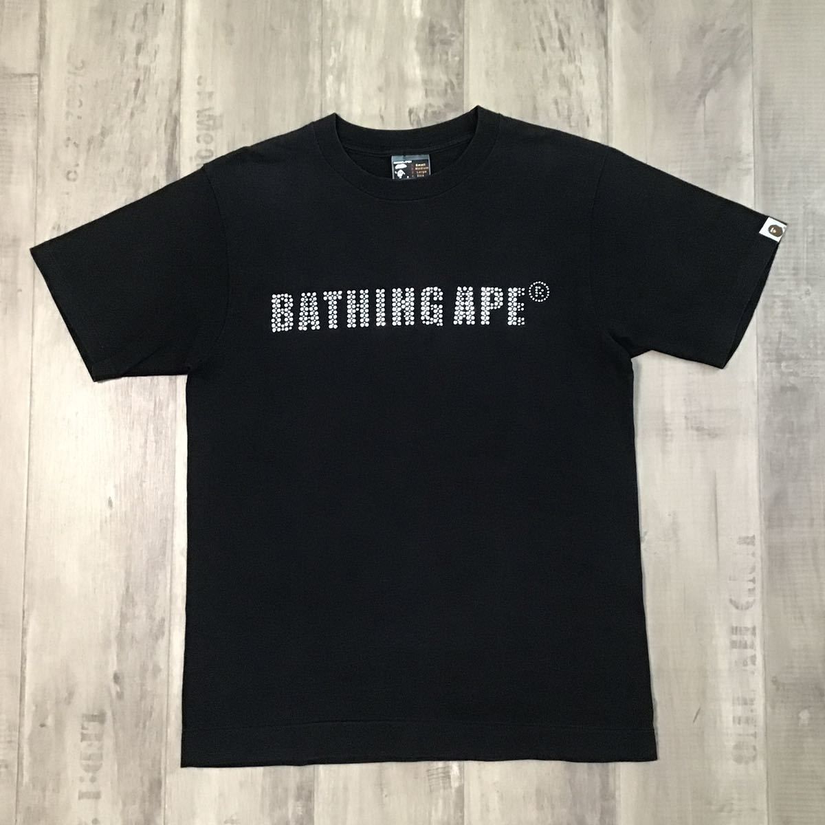 スワロフスキー BAPE LOGO Tシャツ Sサイズ ブラック a bathing ape