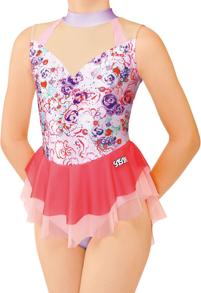 ササキ SASAKI 新体操 R.G.LEOTARD ジュニア用レオタード J7375S PCH ピーチ