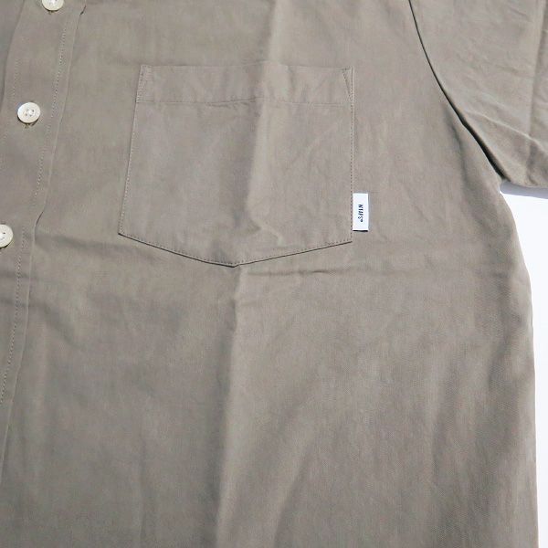 WTAPS ダブルタップス 19SS BD SS/SHIRT.COTTO.TWILL 191GWDT-SHM02 ボタンダウン ショート スリーブ  シャツ コットン ツイル ベージュ 半袖