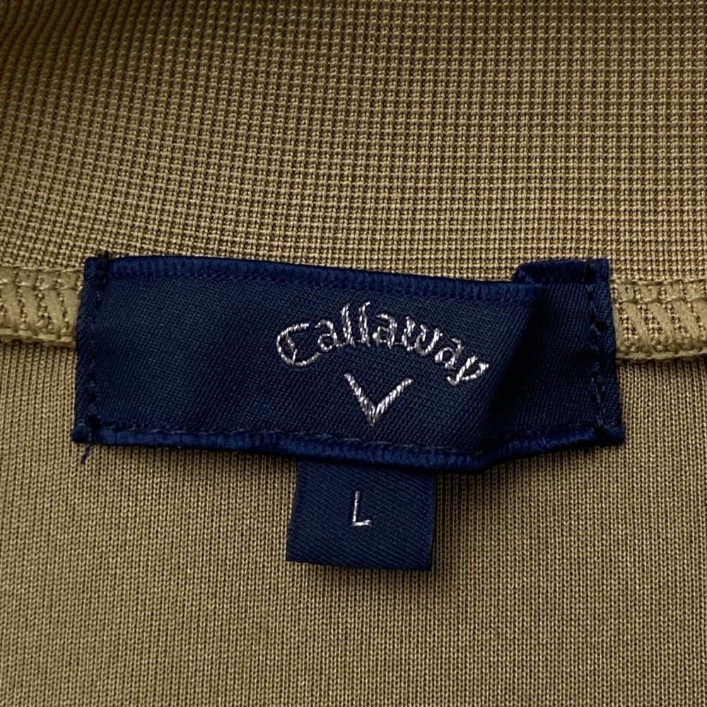 サイズ：L CALLAWAY キャロウェイ  モックネック スウェットトレーナー  カーキ系 [240101440509] ゴルフウェア メンズ ストスト サイズ：L CALLAWAY キャロウェイ モックネック スウェット