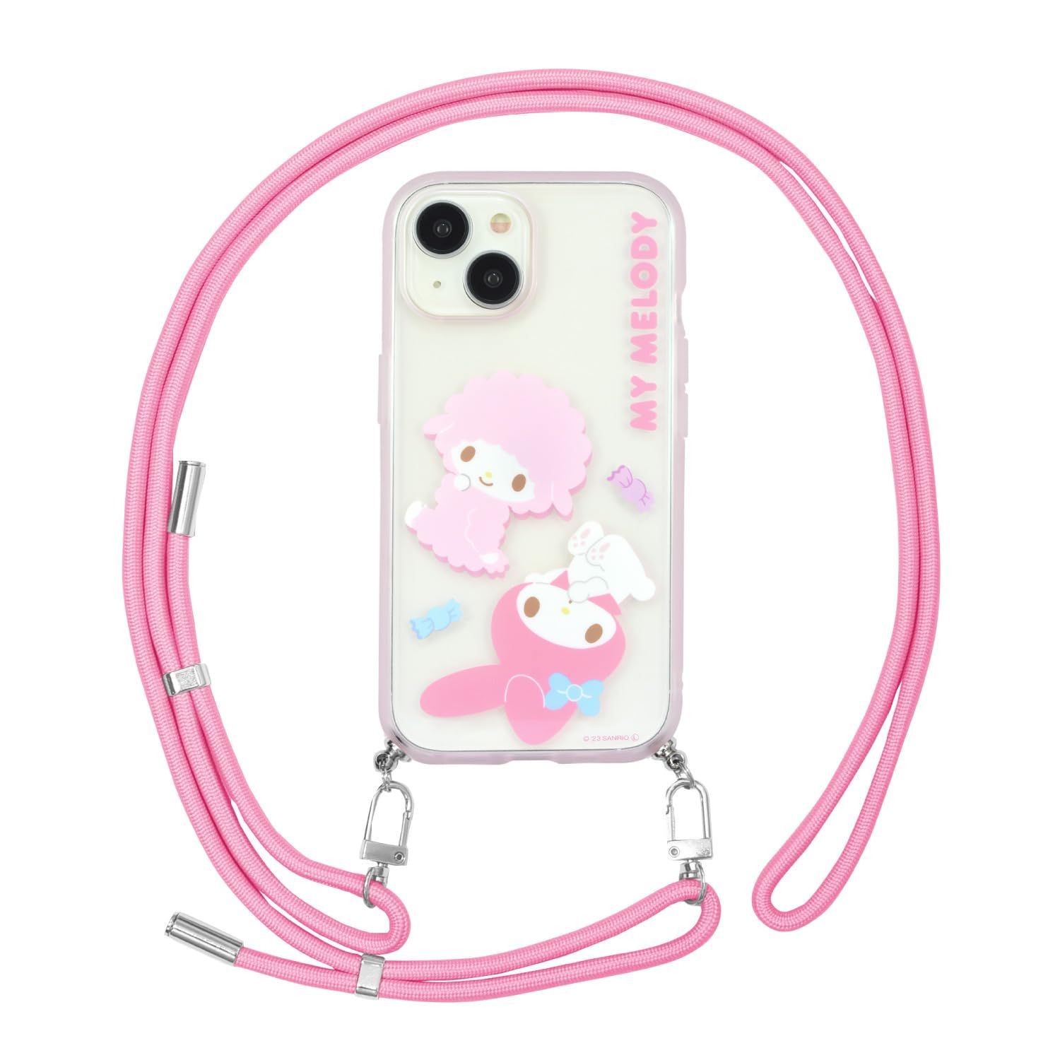 グルマンディーズ サンリオキャラクターズ IIIIfit Loop iPhone 15 / 14 / 13 対応 ケース マイメロディ SANG-370MM