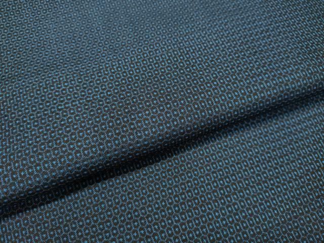 平和屋着物○男性 本場大島紬 アンサンブル 100亀甲 総詰め 正絹 逸品  