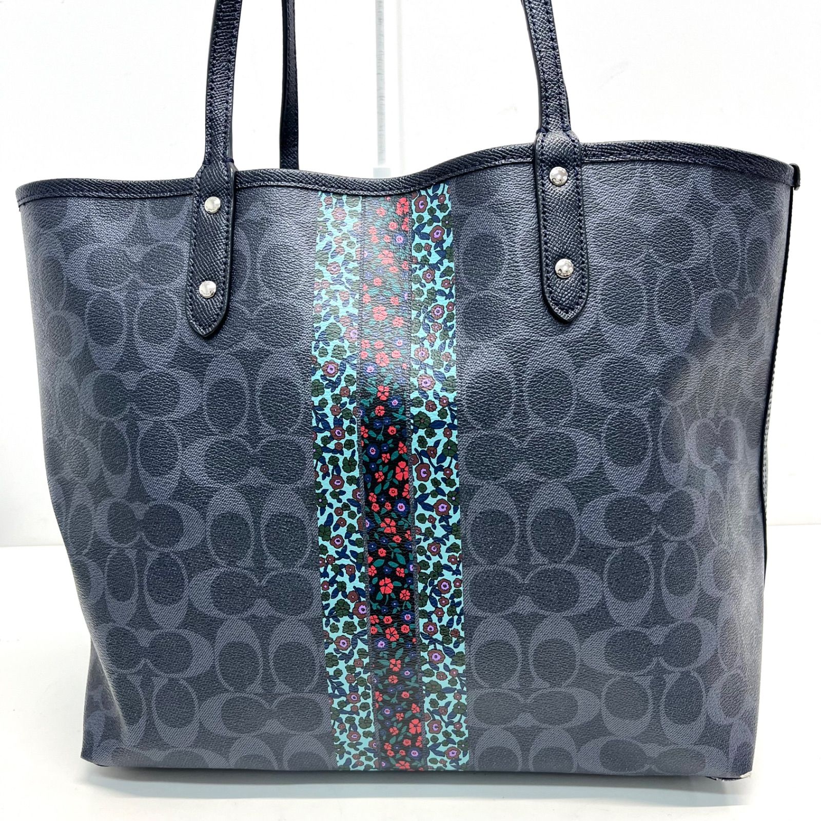 COACH シグネチャー トートバッグ 青 F25673 バッグ トートバッグ