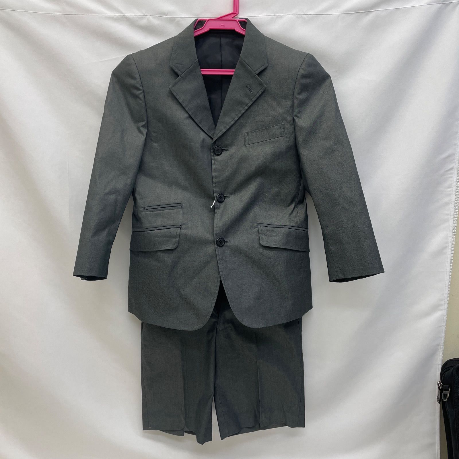 K【中古】J.PRESS ジェイプレス 130サイズ 子供服 セットアップ ジャケット ハーフパンツ グレー