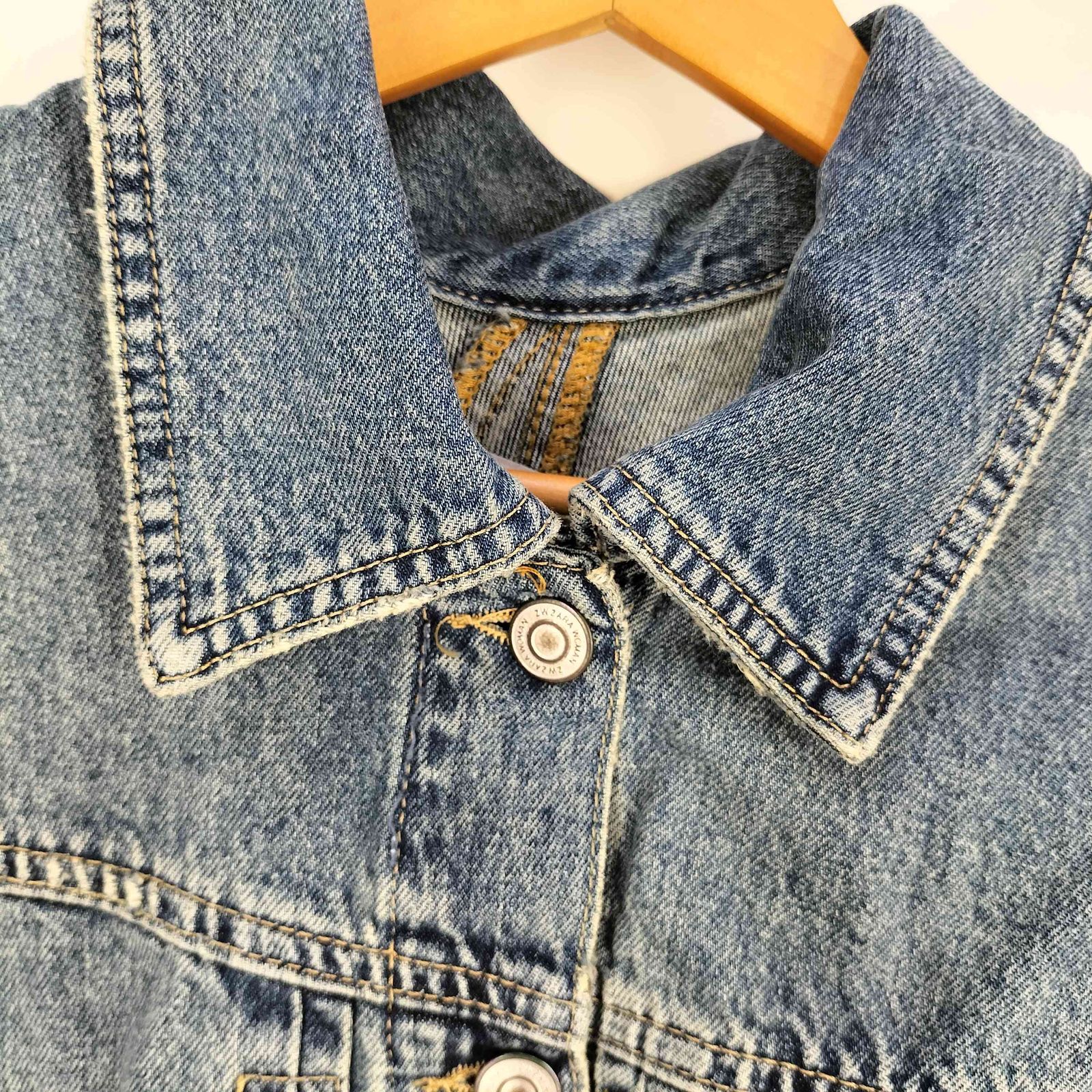 ザラ ZARA THE DECONSTRUCTED DENIM CAPE レディース import：M - メルカリ